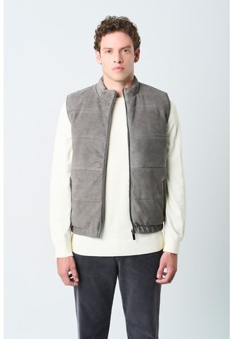 Chaleco Sika De Cuero Para Hombre Doble Faz Chaleco Sika De Cuero Para Hombre Doble Faz Gris M VÉLEZ Vélez