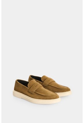 Mocasines En Cuero Gamuzado Para Hombre Carreto Mocasines En Cuero Gamuzado Para Hombre Carreto Tabaco 38 VÉLEZ