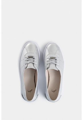 Tenis Planos Atenas De Cuero Para Mujer Casual Tenis Planos Atenas De Cuero Para Mujer Casual Plata 39 Vélez