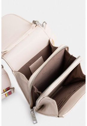 Manos Libres Astra En Lona Para Mujer Detalle Cuero Manos Libres Astra En Lona Para Mujer Detalle Cuero Blanco VÉLEZ