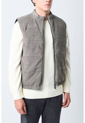 Chaleco Sika De Cuero Para Hombre Doble Faz Chaleco Sika De Cuero Para Hombre Doble Faz Gris M VÉLEZ