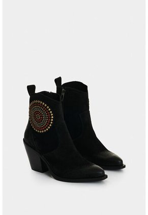 Botines Alden De Cuero Gamuzado Para Mujer Apliques Botines Alden De Cuero Gamuzado Para Mujer Apliques Negro 37 VÉLEZ