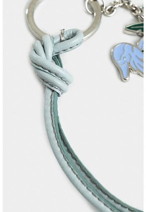 Llavero Garza Zamak Y Cuero Para Mujer Anudado Llavero Garza Zamak Y Cuero Para Mujer Anudado Agua Marina VÉLEZ