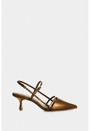 Tacones Cerrados Brielle De Cuero Folia Para Mujer Brillo Tacones Cerrados Brielle De Cuero Folia Para Mujer Brillo Bronce 40 VÉLEZ