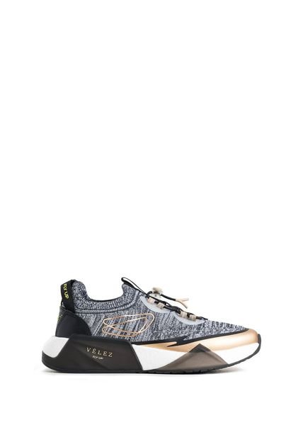 Tenis Fly Up Freedom 02 De Textil Y Cuero Para Mujer Cordón Graduable Tenis Fly Up Freedom 02 De Textil Y Cuero Para Mujer Cordón Graduable Negro 39 Vélez