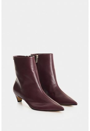 Botines De Cuero Para Mujer Lyra Botines De Cuero Para Mujer Lyra Vinotinto 41 VÉLEZ