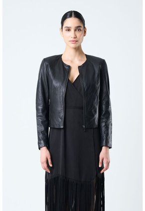 Chaqueta De Cuero Para Mujer Denver Chaqueta De Cuero Para Mujer Denver Negro S VÉLEZ