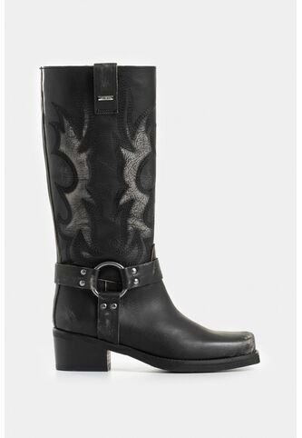 Botas Venus De Cuero Para Mujer Silueta Biker Botas Venus De Cuero Para Mujer Silueta Biker Negro 41 VÉLEZ Vélez