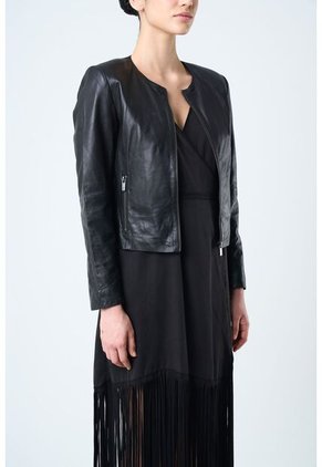 Chaqueta De Cuero Para Mujer Denver Chaqueta De Cuero Para Mujer Denver Negro S VÉLEZ