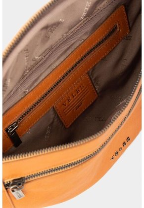 Riñonera Manzano De Cuero Para Mujer Cierre Cremallera Amarillo