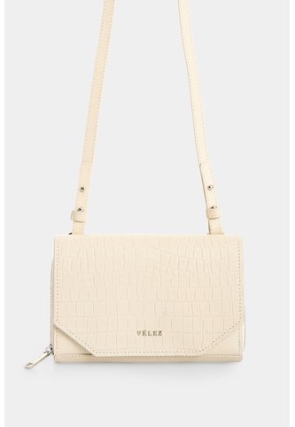Manos Libres Mini En Cuero Para Mujer Abi Manos Libres Mini En Cuero Para Mujer Abi Crema VÉLEZ Vélez
