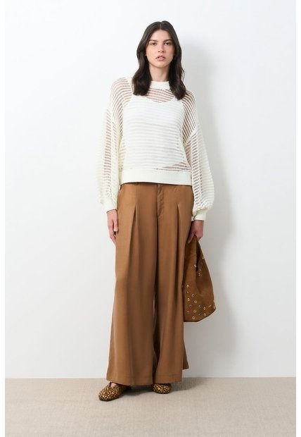 Sweater Tejido Taroa Para Mujer Semi Cropped Sweater Tejido Taroa Para Mujer Semi Cropped Crema S VÉLEZ