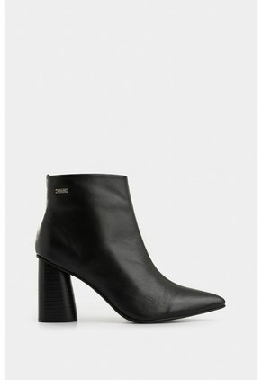 Botines Agata De Cuero Para Mujer Silueta Punta Botines Agata De Cuero Para Mujer Silueta Punta Negro 34 VÉLEZ