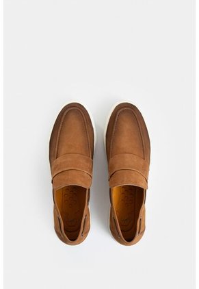 Mocasines Brescia De Cuero Gamuzado Para Hombre Efecto Envejecido Mocasines Brescia De Cuero Gamuzado Para Hombre Efecto Envejecido Miel 45 VÉLEZ