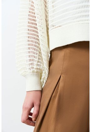 Sweater Tejido Taroa Para Mujer Semi Cropped Sweater Tejido Taroa Para Mujer Semi Cropped Crema S VÉLEZ
