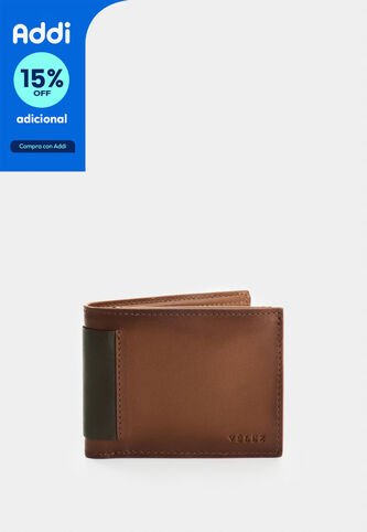 Billetera De Cuero Para Hombre Nogal 2 Billetera De Cuero Para Hombre Nogal 2 Miel VÉLEZ Vélez