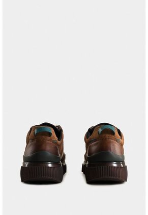 Tenis Halo De Cuero Liso Y De Textura Gamuzada Para Hombre Silueta Deportiva Tenis Halo De Cuero Liso Y De Textura Gamuzada Para Hombre Silueta Deportiva Miel 41 VÉLEZ