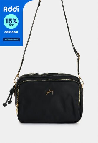 Manos Libres En Lona Y Cuero Para Mujer Square Manos Libres En Lona Y Cuero Para Mujer Square Negro VÉLEZ Vélez