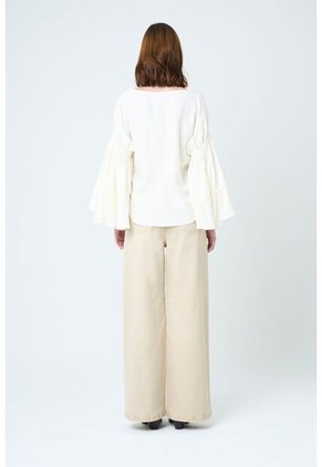 Camisa Herencia Para Mujer Manga Bolero Camisa Herencia Para Mujer Manga Bolero Blanco M VÉLEZ