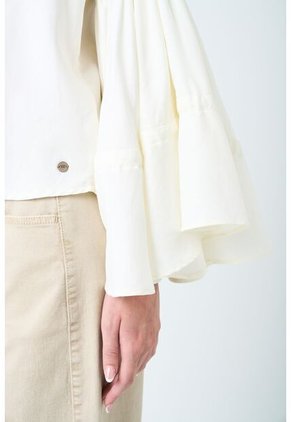 Camisa Herencia Para Mujer Manga Bolero Camisa Herencia Para Mujer Manga Bolero Blanco M VÉLEZ