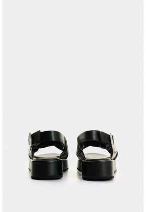 Sandalia Plataforma De Cuero Para Mujer Caltha Sandalia Plataforma De Cuero Para Mujer Caltha Negro 36 VÉLEZ