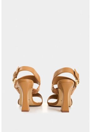 Sandalia Tacón De Cuero Para Mujer Kira Sandalia Tacón De Cuero Para Mujer Kira Miel 34 VÉLEZ