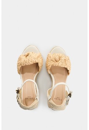 Sandalias Plataforma Amatista De Fibra Natural Para Mujer Con Capellada En Yute Sandalias Plataforma Amatista De Fibra Natural Para Mujer Con Capellada En Yute Blanco 39 VÉLEZ