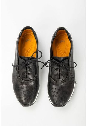 Zapatos Cordón De Cuero Para Mujer Suela Deportiva Zapatos Cordón De Cuero Para Mujer Suela Deportiva Negro 39 VÉLEZ