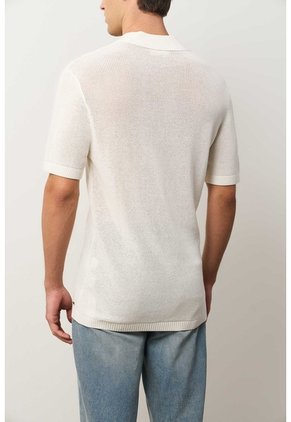 Polo Manga Corta Tejida Para Hombre Dunas Polo Manga Corta Tejida Para Hombre Dunas Crema XXL VÉLEZ
