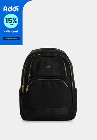 Tula Morral En Lona Y Cuero Para Mujer Biel Tula Morral En Lona Y Cuero Para Mujer Biel Negro VÉLEZ Vélez