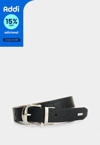 Cinturón Doble Faz De Cuero Para Mujer Tessa Cinturón Doble Faz De Cuero Para Mujer Tessa Negro S VÉLEZ Vélez