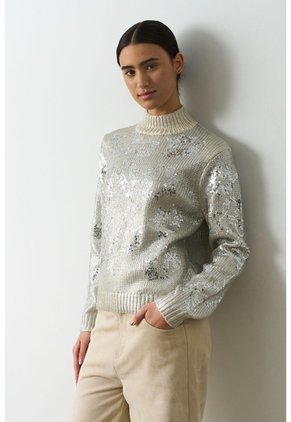 Sweater Tejido De Cuello Alto Para Mujer Nacarina Sweater Tejido De Cuello Alto Para Mujer Nacarina Gris XL VÉLEZ