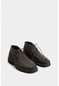 Zapatos Cordón De Cuero Gamuza Para Hombre Costura Contraste Zapatos Cordón De Cuero Gamuza Para Hombre Costura Contraste Gris Pistola 39 VÉLEZ de Vélez