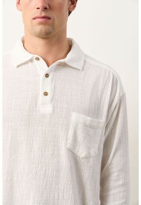 Camisa Semi-fitted Manga Larga Para Hombre Memoria Camisa Semi-fitted Manga Larga Para Hombre Memoria Crema XXL VÉLEZ