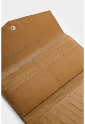 Billetera Porta Chequera De Cuero Para Mujer Selene Billetera Porta Chequera De Cuero Para Mujer Selene Miel VÉLEZ