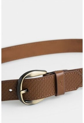 Cinturón Unifaz Makki De Cuero Para Mujer Placa Reptilia Cinturón Unifaz Makki De Cuero Para Mujer Placa Reptilia Miel XL VÉLEZ