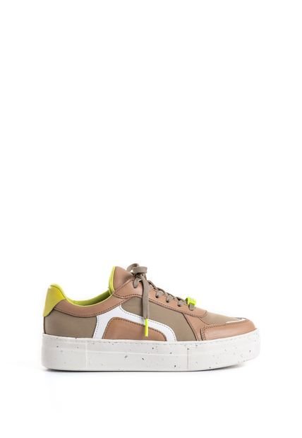 Tenis Flexus De Cuero Y Lona Para Mujer Detalle Color Contraste Tenis Flexus De Cuero Y Lona Para Mujer Detalle Color Contraste Arena 35 Vélez