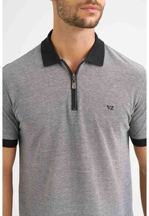 Polo Casual Algodón Para Hombre Cremallera Polo Casual Algodón Para Hombre Cremallera Negro L VÉLEZ