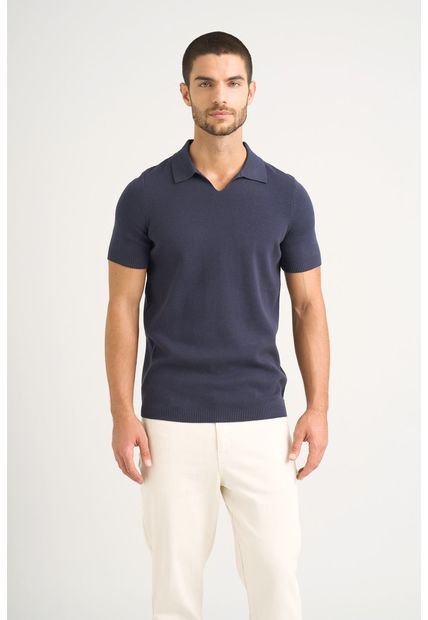 Polo Tejida Para Hombre Cuello En V Polo Tejida Para Hombre Cuello En V Azul Oscuro S Vélez