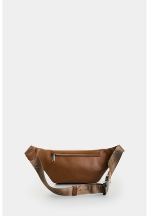 Riñonera Mini De Cuero Con Detalle Tejido Para Hombre Brunet 2.0 Riñonera Mini De Cuero Con Detalle Tejido Para Hombre Brunet 2.0 Miel VÉLEZ
