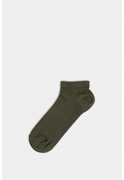 Calcetines Tobilleros Lines 3 De Algodón Para Hombre Detalle Acanalado Calcetines Tobilleros Lines 3 De Algodón Para Hombre Detalle Acanalado Verde XS VÉLEZ
