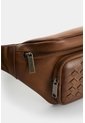 Riñonera Mini De Cuero Con Detalle Tejido Para Hombre Brunet 2.0 Riñonera Mini De Cuero Con Detalle Tejido Para Hombre Brunet 2.0 Miel VÉLEZ de Vélez