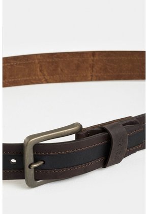 Cinturón Unifaz Soft De Cuero Para Hombre Punta Trapecio Cinturón Unifaz Soft De Cuero Para Hombre Punta Trapecio Cafe 30 VÉLEZ