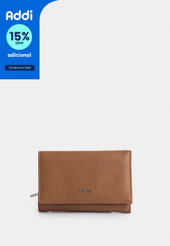 Billetera Real De Cuero Para Mujer Con Monedero Billetera Real De Cuero Para Mujer Con Monedero Miel VÉLEZ Vélez