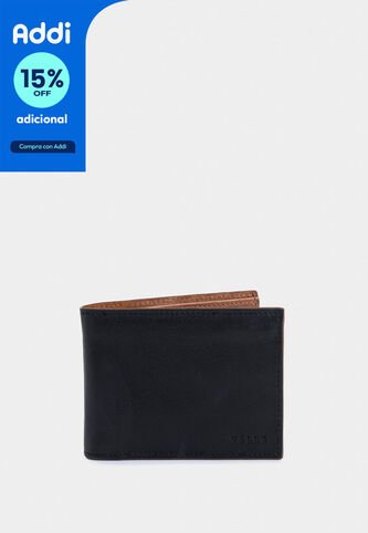 Billetera Sunlight De Cuero Para Hombre Contraste Billetera Sunlight De Cuero Para Hombre Contraste Negro VÉLEZ Vélez