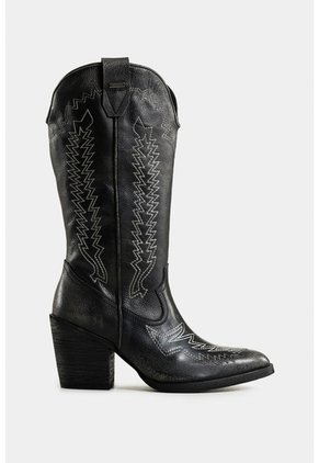 Botas Texanas Riveros De Cuero Para Mujer Bordado Decorativo Botas Texanas Riveros De Cuero Para Mujer Bordado Decorativo Negro 34 VÉLEZ