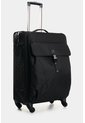 Maleta De Viaje Bloom En Jacquard Para Mujer Apliques Cuero Maleta De Viaje Bloom En Jacquard Para Mujer Apliques Cuero Negro VÉLEZ de Vélez