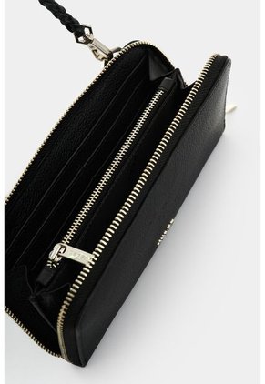 Portachequera De Cuero Para Mujer Vesubio Portachequera De Cuero Para Mujer Vesubio Negro VÉLEZ