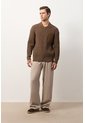 Sweater Tejido Para Hombre Hazel Sweater Tejido Para Hombre Hazel Tabaco XS VÉLEZ de Vélez