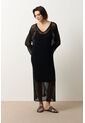 Vestido Maxi Tejido Ica Para Mujer Vestido Maxi Tejido Ica Para Mujer Negro 12 VÉLEZ de Vélez
